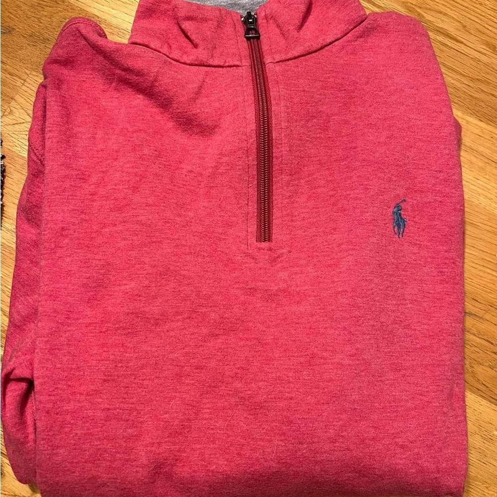Ralph Lauren Red Quarter-Zip Pullover… Smoke free home